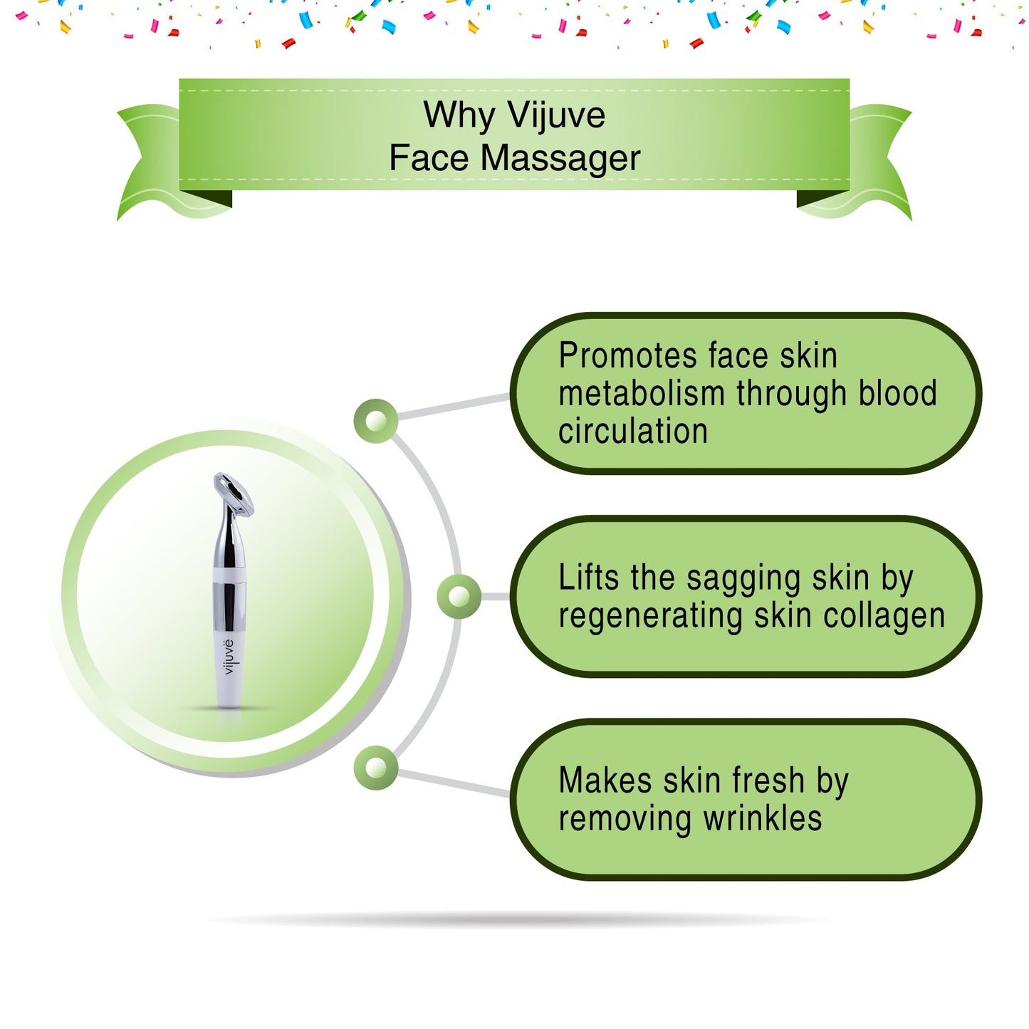 Appareil de Massage Visage Anti-Âge – Booster d’Absorption & Raffermissement