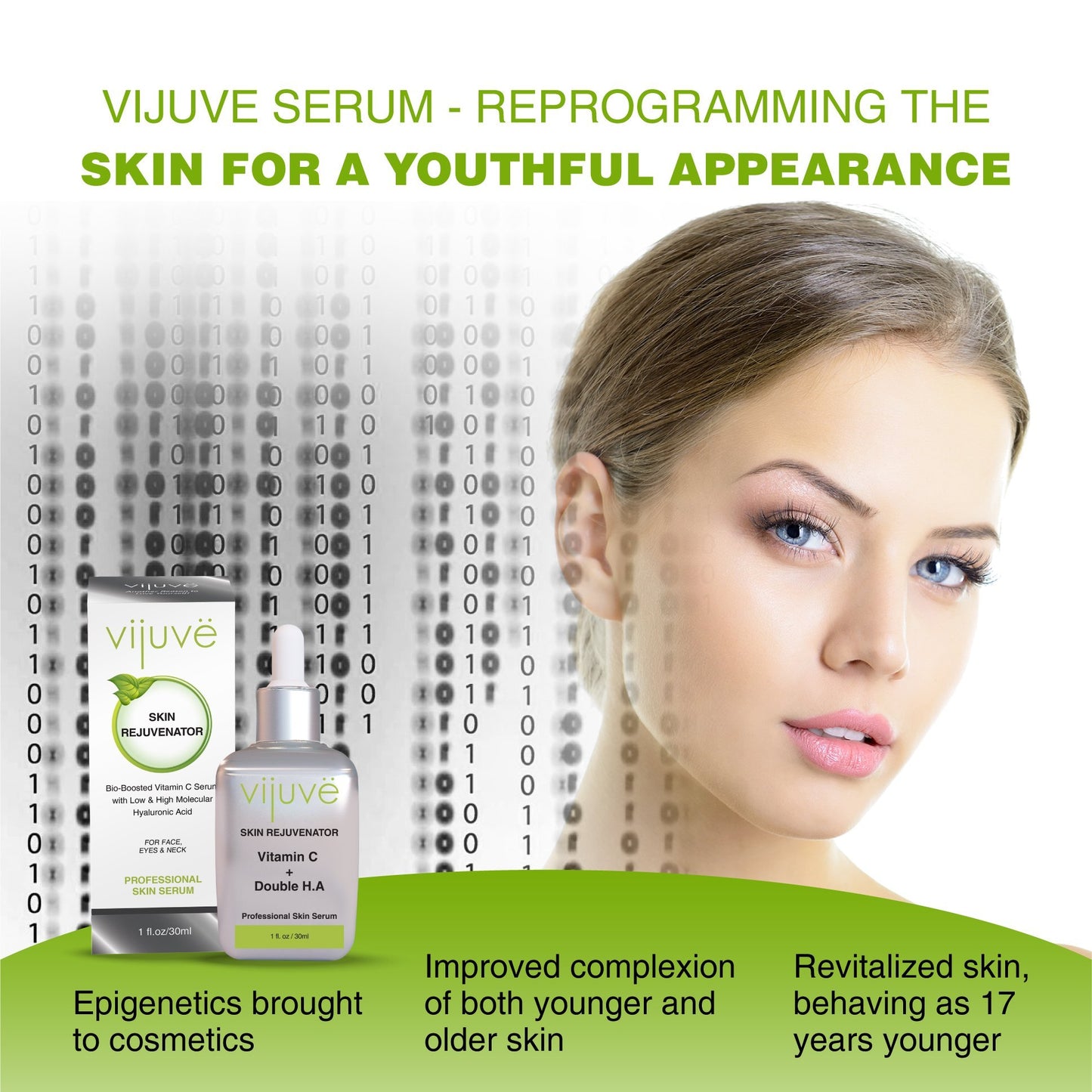 Sérum Visage Vitamine C Vijuve à l’Acide Hyaluronique Double Effet – 45 % de Vitamine C