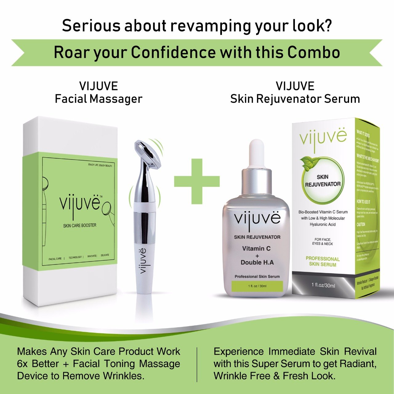 Appareil de Massage Visage Anti-Âge – Booster d’Absorption & Raffermissement